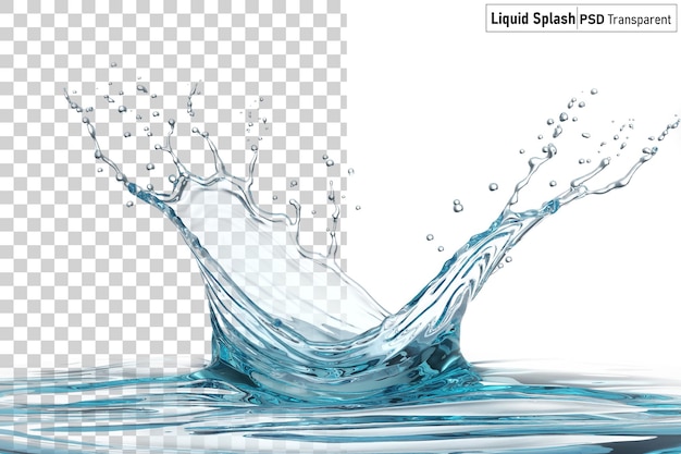 PSD vloeibaar water splash achtergrond