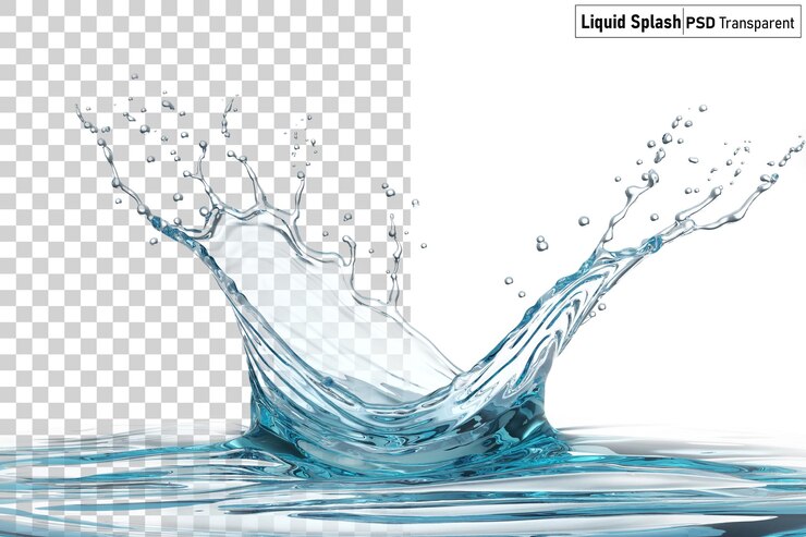 PSD vloeibaar water splash achtergrond