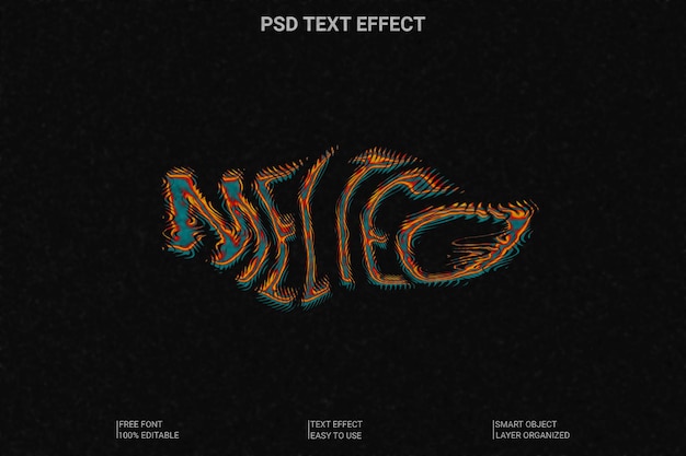 PSD vloeibare gesmolten lettertype-effect