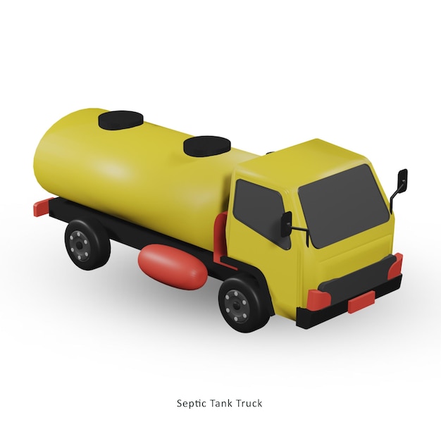 vloeistofzuigwagen in septic tank 3d 2