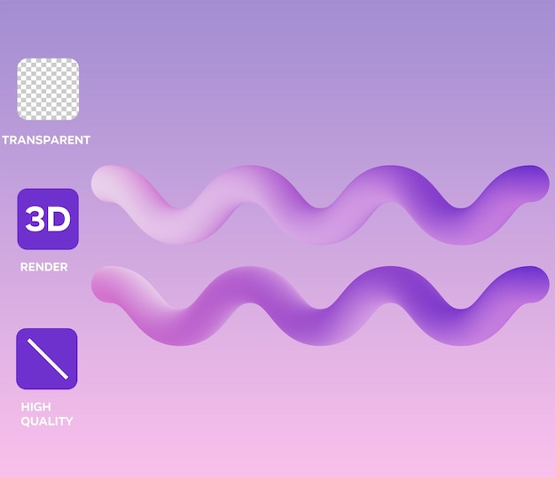 vloeivorm 3D-objectillustratie