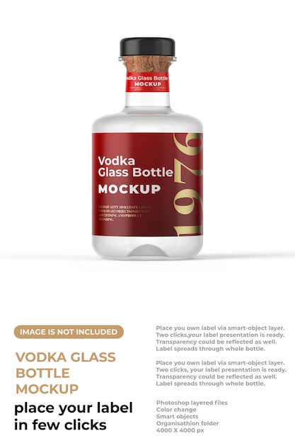 PSD vodka bottle mockup