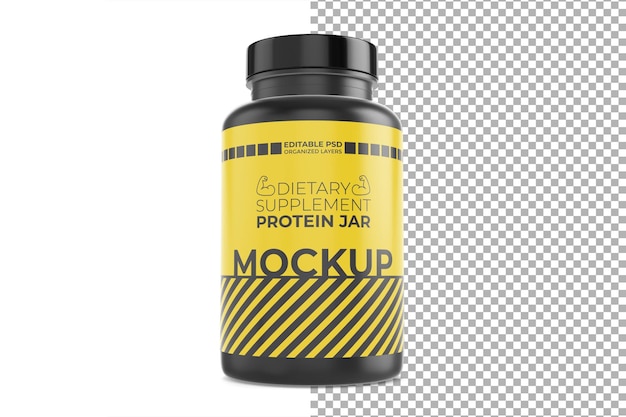 Voedingssupplement Protein Jar Mockup