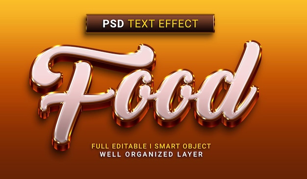 Voedsel 3D-stijl teksteffect