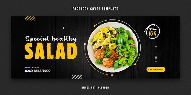 PSD voedsel facebook cover ontwerpsjabloon