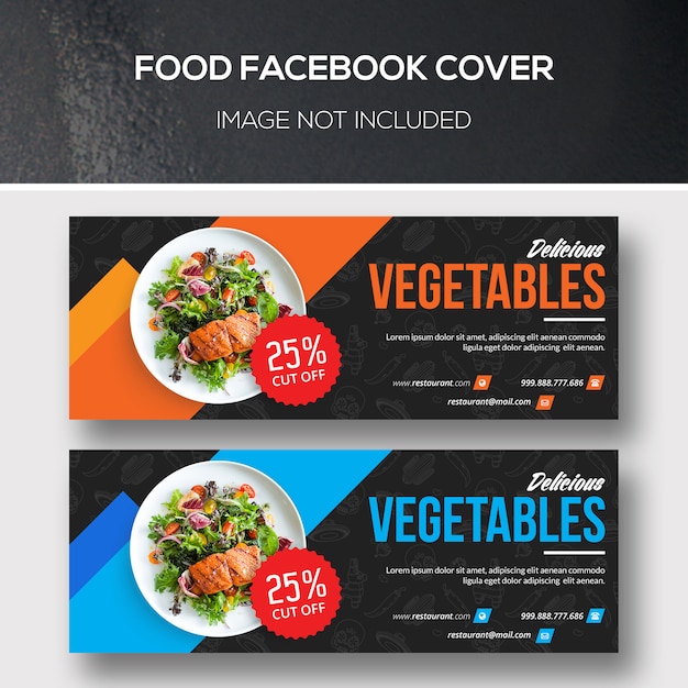 PSD voedsel facebook covers