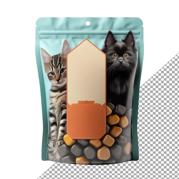 Voedsel voor huisdierenpakketfoto met transparante achtergrond