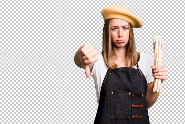 Voel me kruis duimen naar beneden laten zien