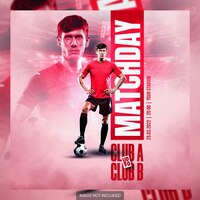 PSD voetbal- en voetbalwedstrijdschema club vierkante sociale media banner