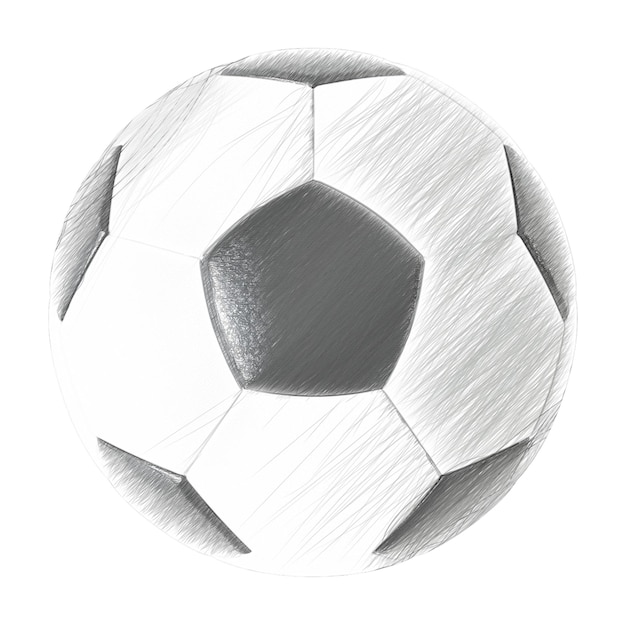 Voetbal geïsoleerd transparante achtergrond tekening