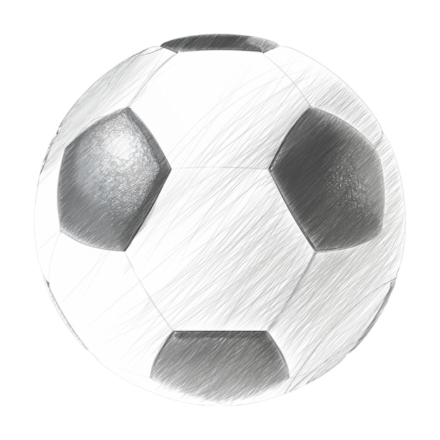 Voetbal geïsoleerd transparante achtergrond tekening