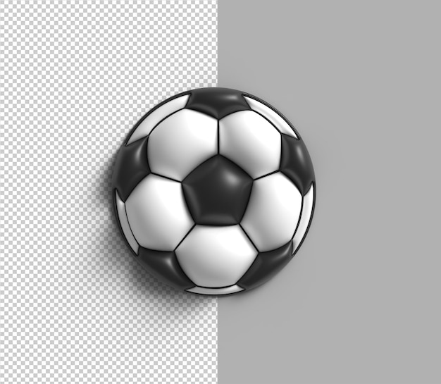 Voetbal logotype 3d render transparant psd-bestand