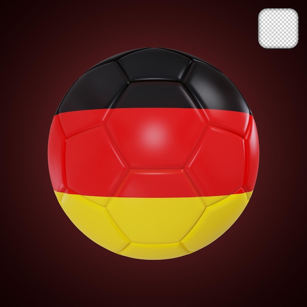 Voetbal met duitsland vlag 3d illustratie