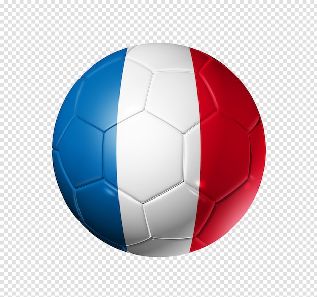 Voetbal voetbal met de vlag van Frankrijk