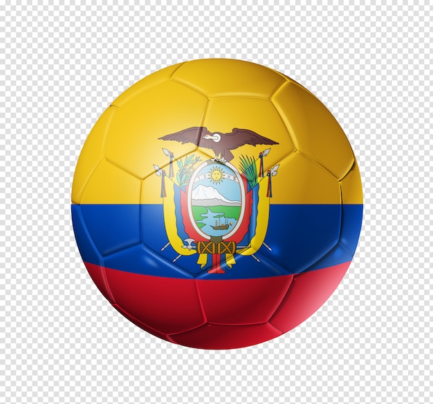 Voetbal voetbal met Ecuador vlag