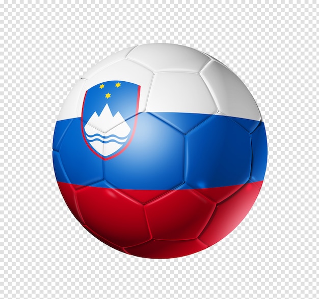 Voetbal voetbal met Slovenië vlag