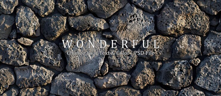 PSD volcanic rock wall texture