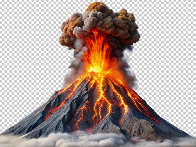 PSD volcano erupting