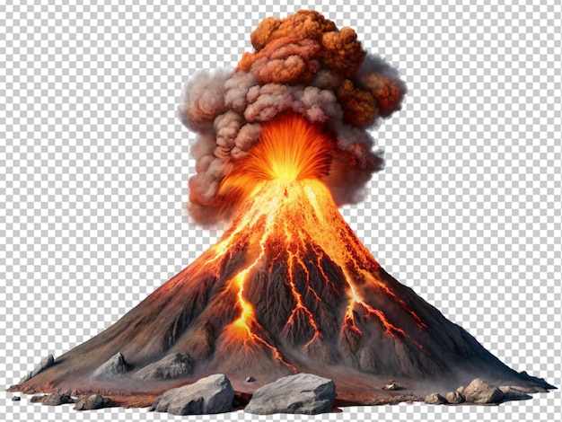 PSD volcano erupting