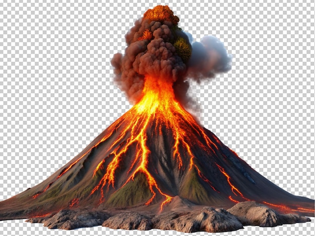 PSD volcano erupting