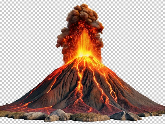 PSD volcano erupting