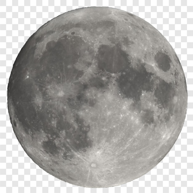 Volle maan gezien met een doorzichtige telescoop