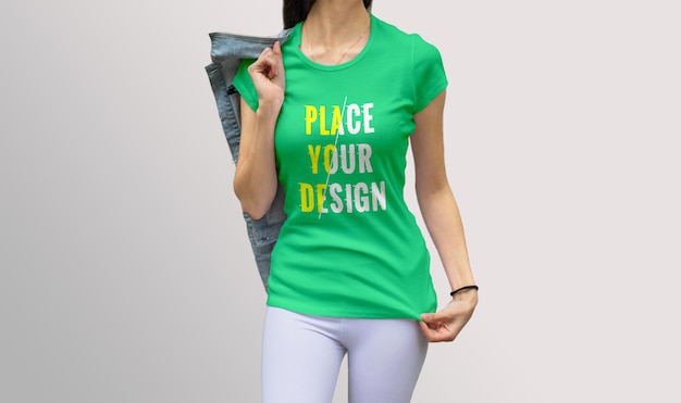 Volledig bewerkbaar t-shirtmodel