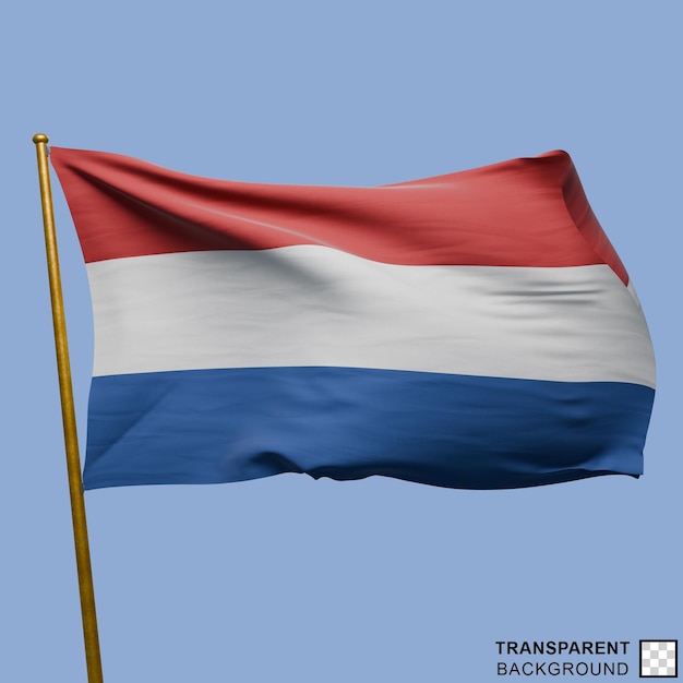 Volledig doorzichtige zwaaiende vlag