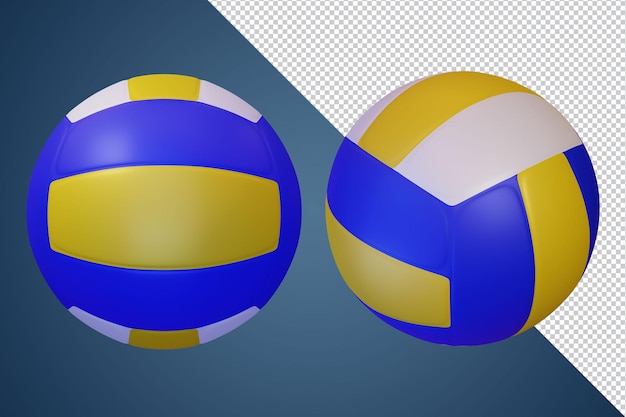 Volley ball 3d render isolato