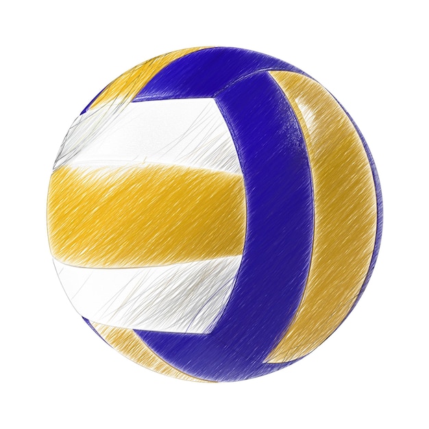 PSD volleybal bal geïsoleerde transparante achtergrond tekening