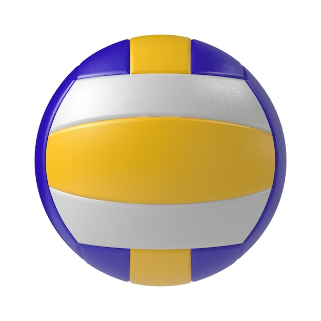 Волейбольный мяч изолирован на прозрачном фоне 3d-рендеринга