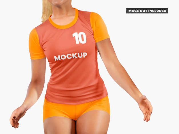 PSD volleyball player mockup