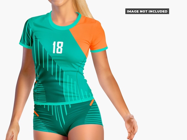 PSD volleyball player mockup