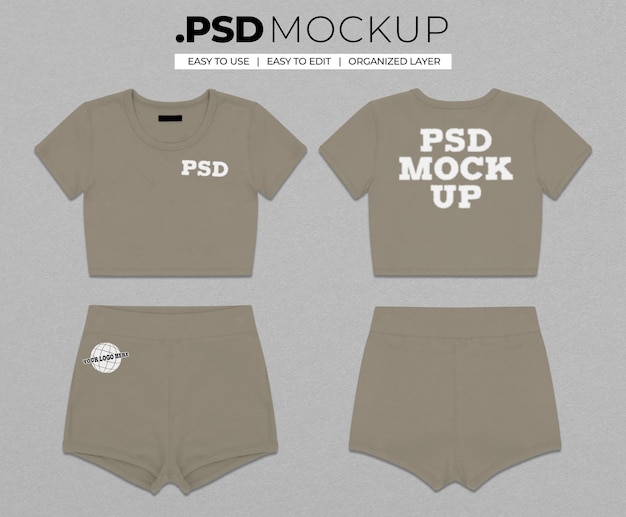 volleyball set realistic psd mockup