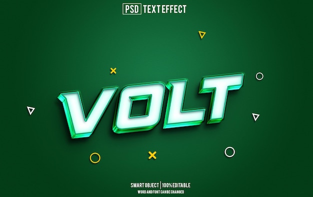 volt text effect font editable typography 3d text