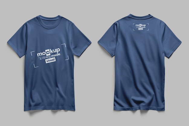 PSD voor- en achterbeeld t-shirt mockup