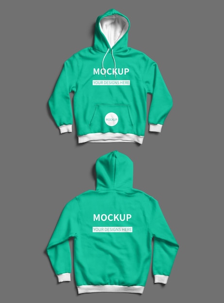 voor- en achterkant jas mockup