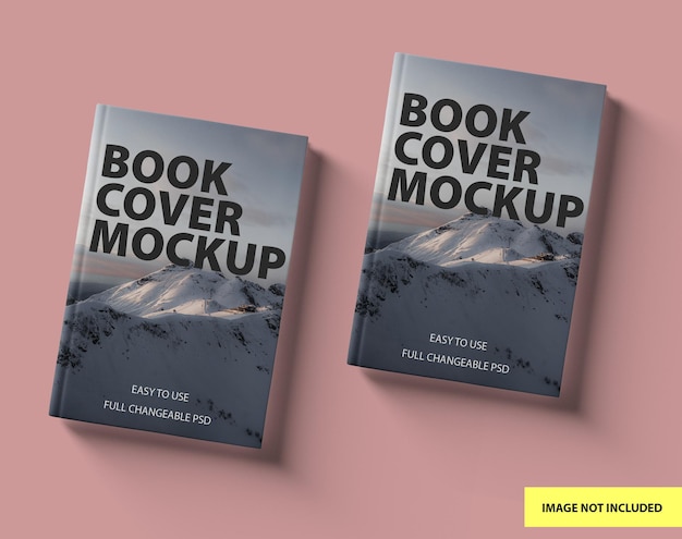 Vooraanzicht hardcover boek mockup set