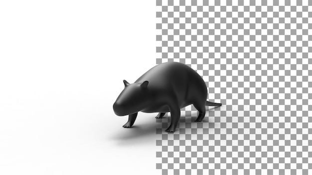 PSD vooraanzicht van muis 3d render