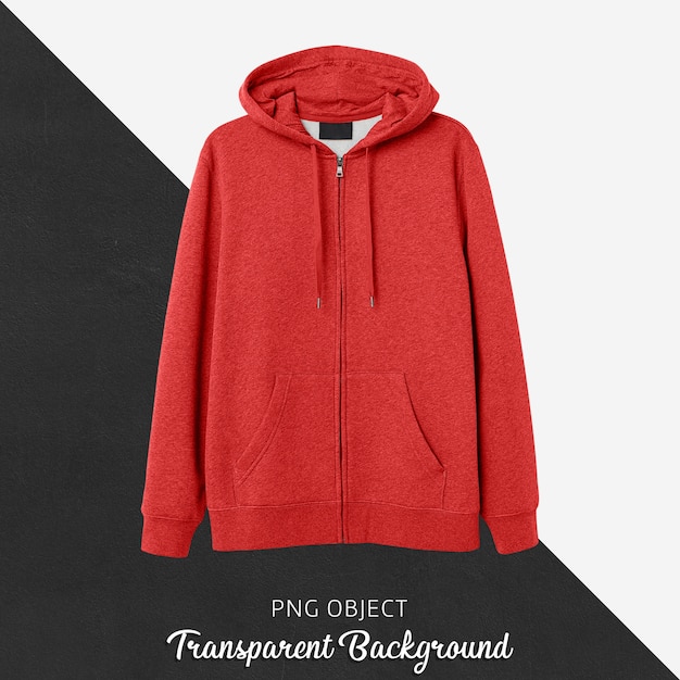 Vooraanzicht van rood hoodiemodel