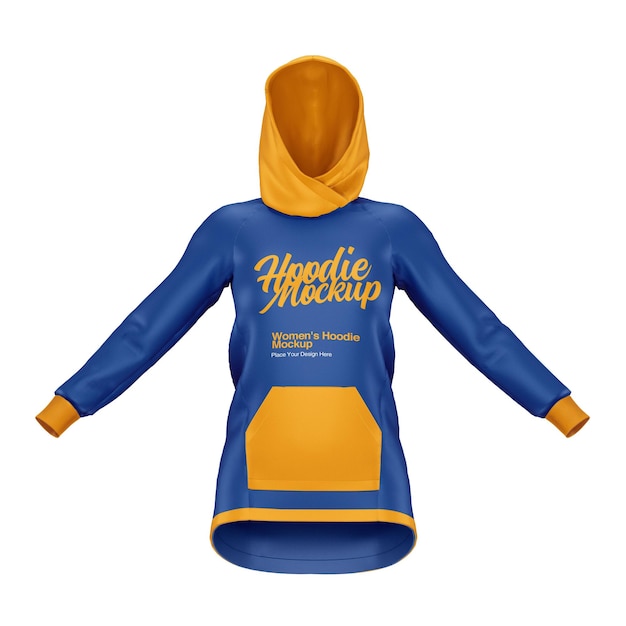 Vooraanzicht van vrouw hoodie mockup