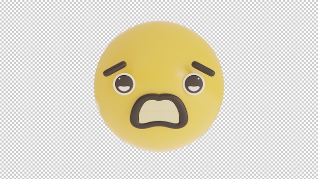 PSD vooraanzicht verwarde emoji png