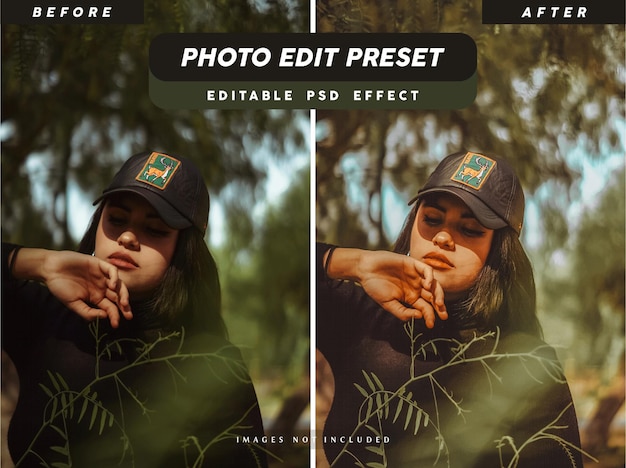 PSD vooraf ingesteld filter voor fotobewerking voor vrouwelijke portretfotografie