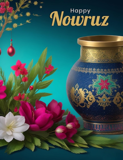 PSD voorbeeld van het ontwerp van de banner van de dag van nowruz