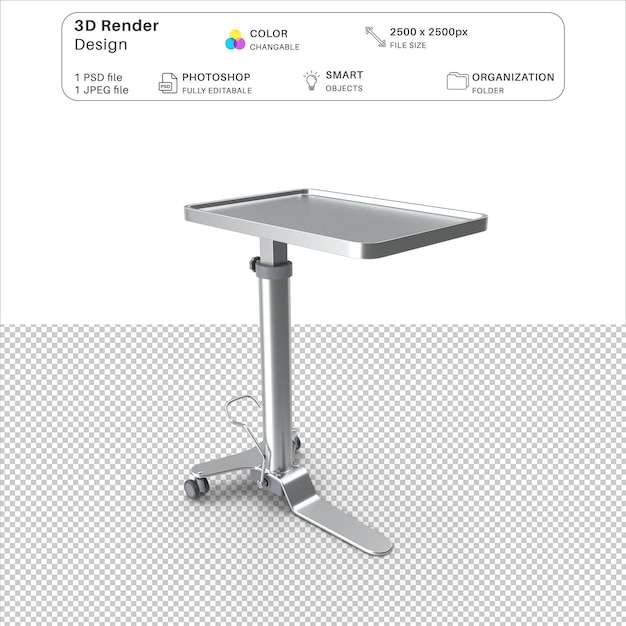 Voorbereidingstabel leeg psd-bestand voor 3d-modellering