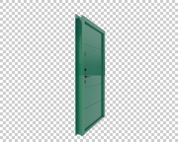 Voordeur geïsoleerd op transparante achtergrond 3d rendering illustratie