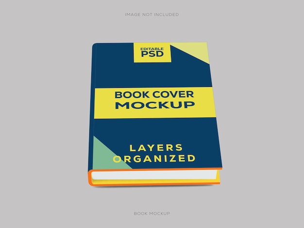 Voorzijde boven geïsoleerde weergave Hardcover Boeken Mockup