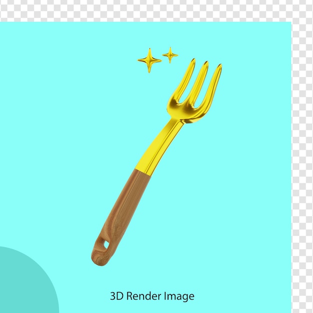 PSD vork keuken pictogram 3d-rendering