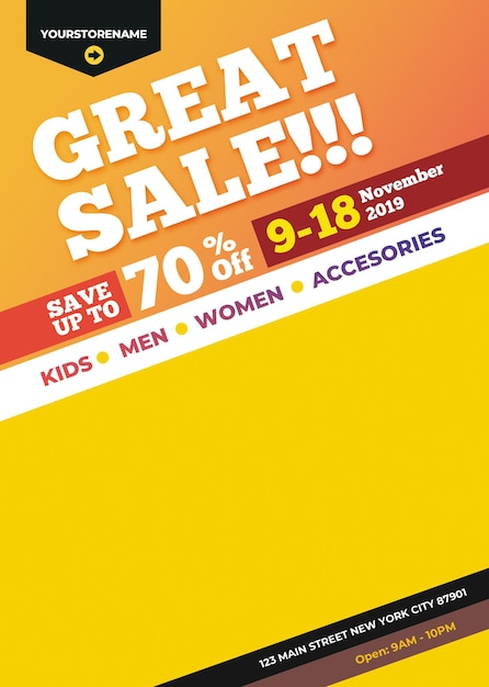 Vorm van de mode flyer