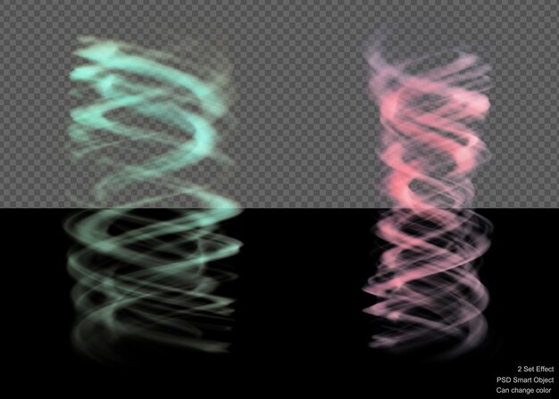 PSD vortex magic effect isolated 3d render